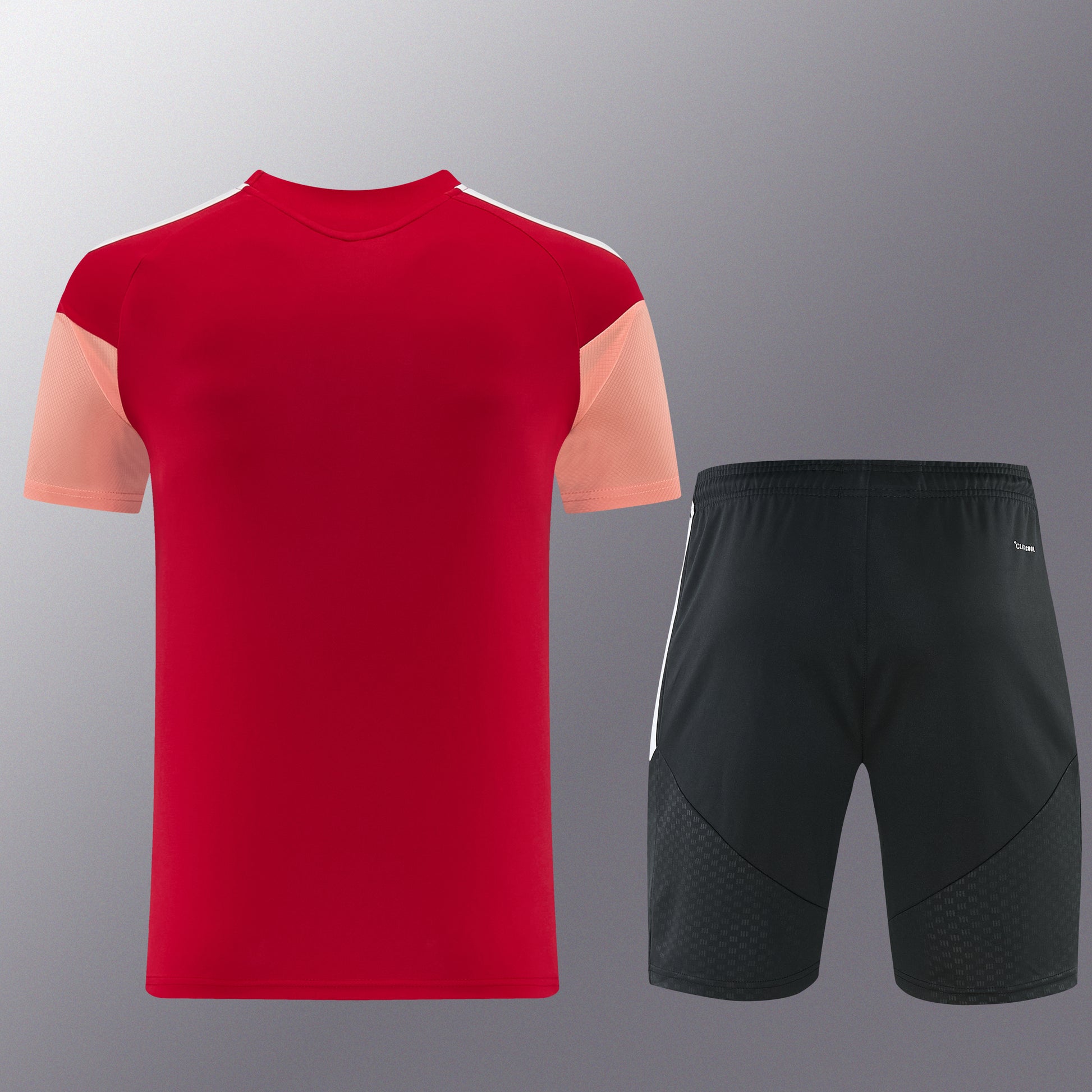 AD12 red short-sleeved suit S-2XL