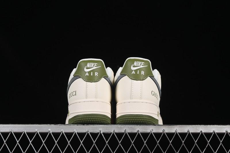 Nike Air Force 1'07 Low Gucci Collaboration Green Grey Pattern Casual Sneakers - XS1958-563