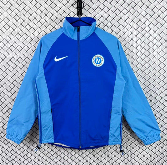Retro 1998/99 Napoli Blue Light Blue Full Zipper WIndbreaker