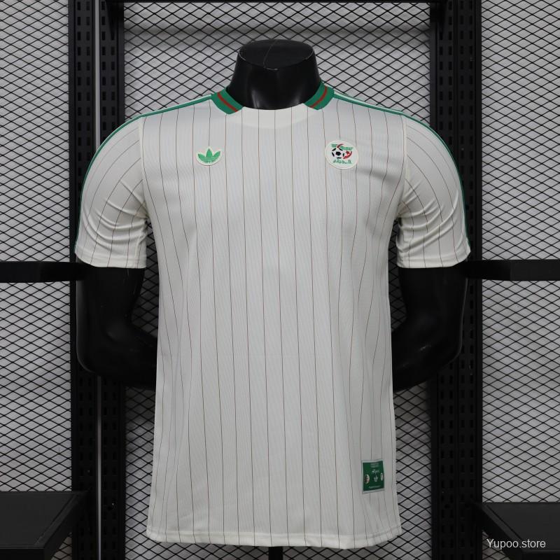 2026 Player Version Algeria White with Green Pinstripes Jersey