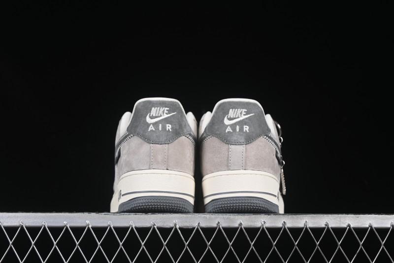 Nike Air Force 1 '07 Low Violent Bear Collaboration Grey Embroidered Swoosh Low-Top Casual Sneakers - KK1988-047