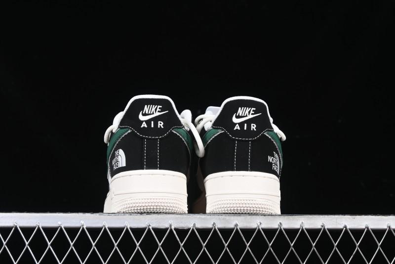 Nike Air Force 1 '07 Low The North Face Collaboration Black Green Lace-Up Low-Top Casual Sneakers - SJ1198-110