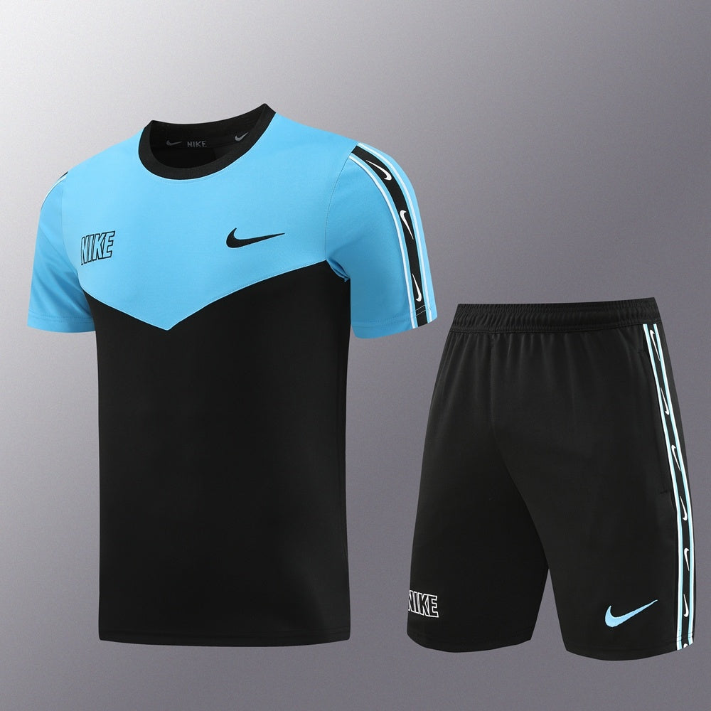 ND03 black and blue shorts suit S-2XL