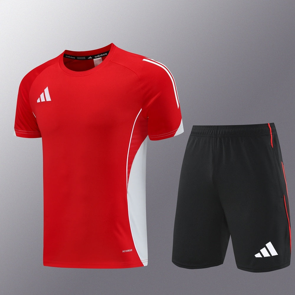 AD09 red shorts suit S-2XL