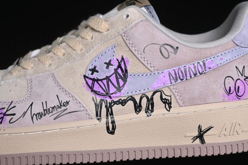 Nike Air Force 1 '07 Low Purple Taro Demon Casual Sneakers - ZB2121-301