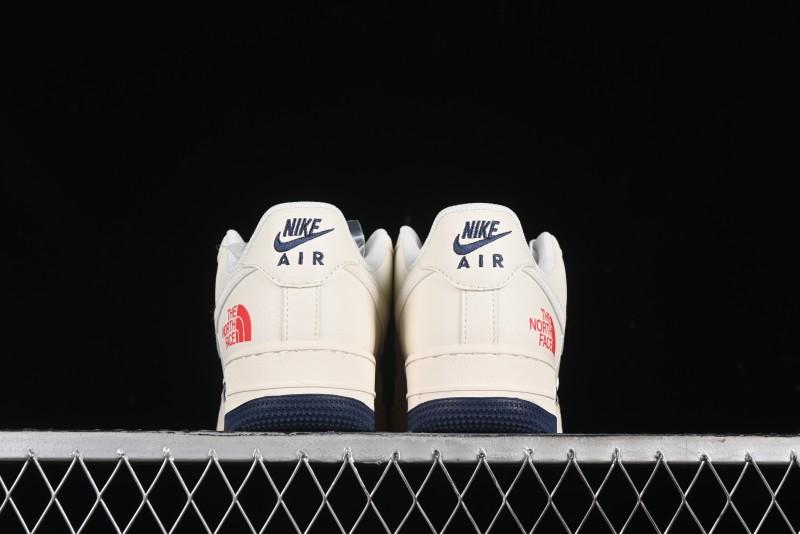 Nike Air Force 1 '07 Low The North Face Collaboration - White Red Blue Color Block Low-Top Casual Sneakers - XZ6188-010