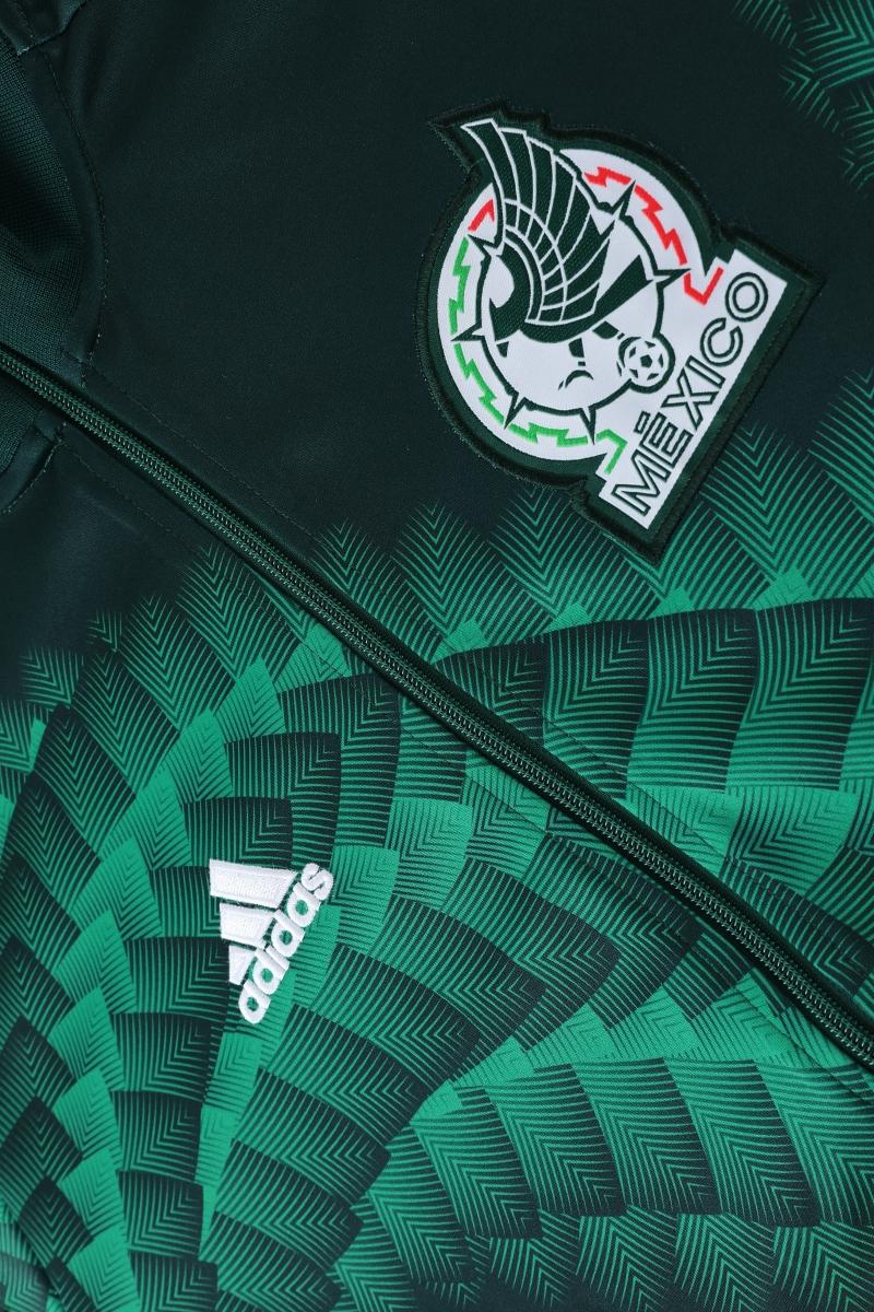2022 Mexico Dark Green Full Zipper Tracksuit
