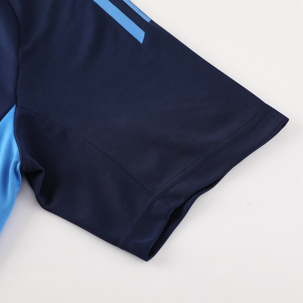 AD08 sapphire blue shorts suit S-2XL