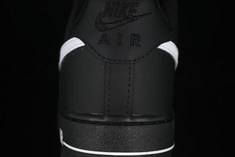 Nike Air Force 1 '07 Low Casual Sneakers in Black & White with Hemp Rope Detailing - ZH0316-073