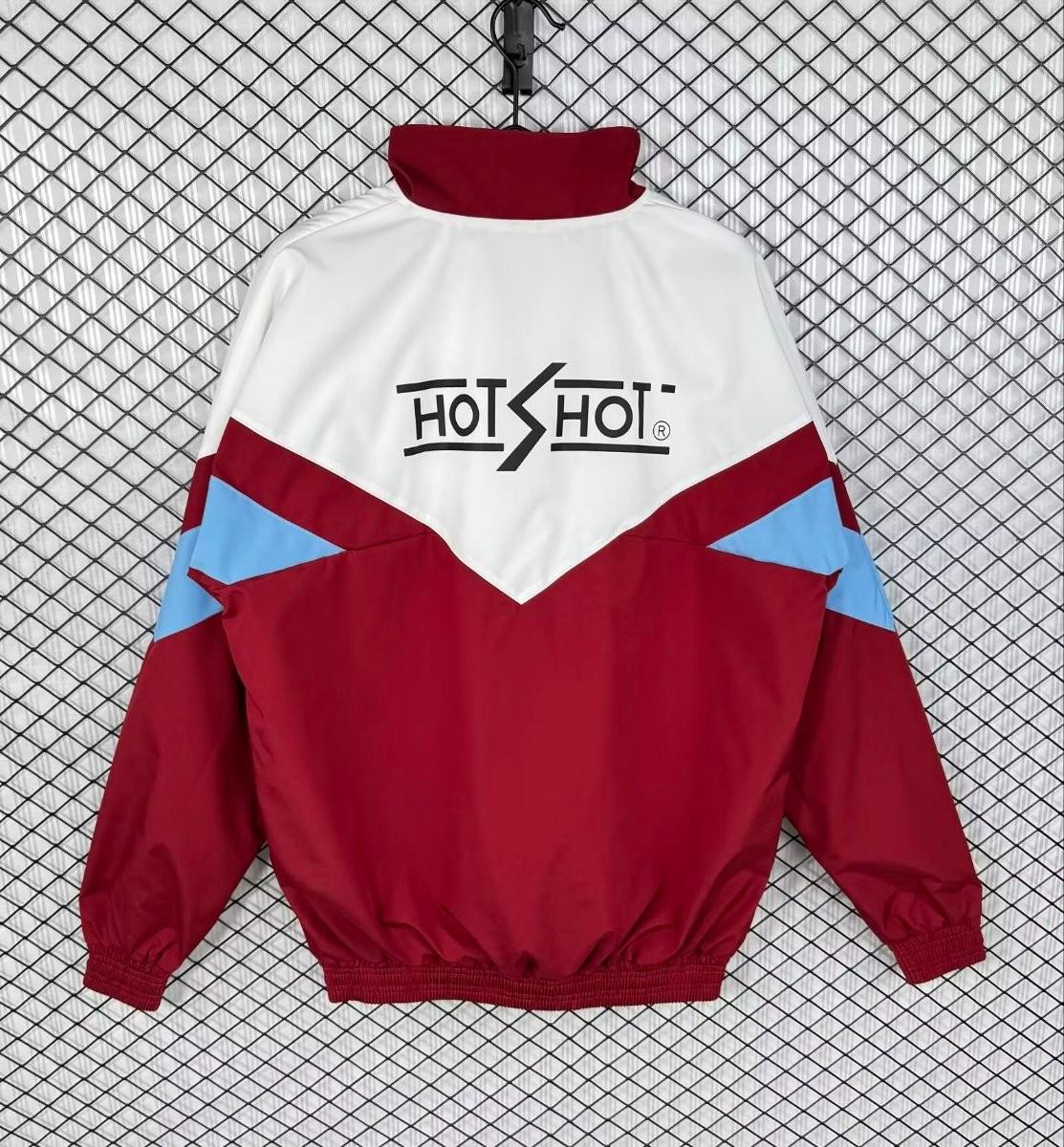 Retro 93/94 Sevilla White/Wine Full Zipper Windbreaker