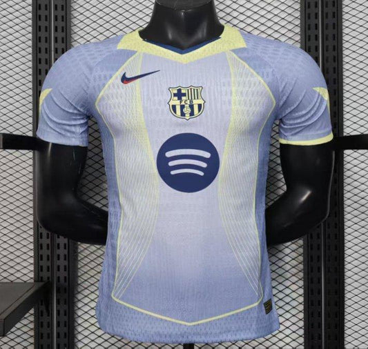 Player Version 25/26 Barcelona Light Blue with Geometric Pattern Jersey