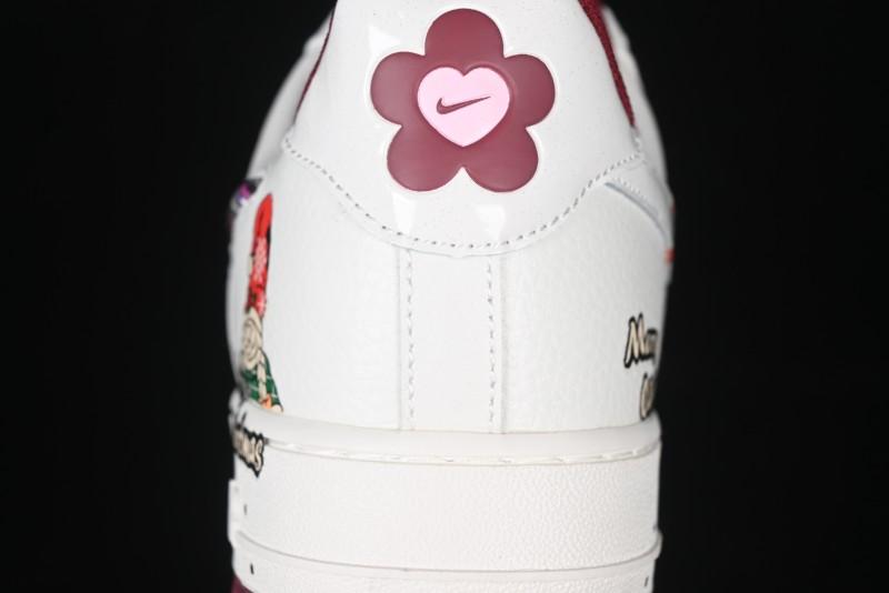 Nike Air Force 1 '07 Low "Grandma Christmas" Limited Edition Custom Casual Sneakers - FZ5068-616