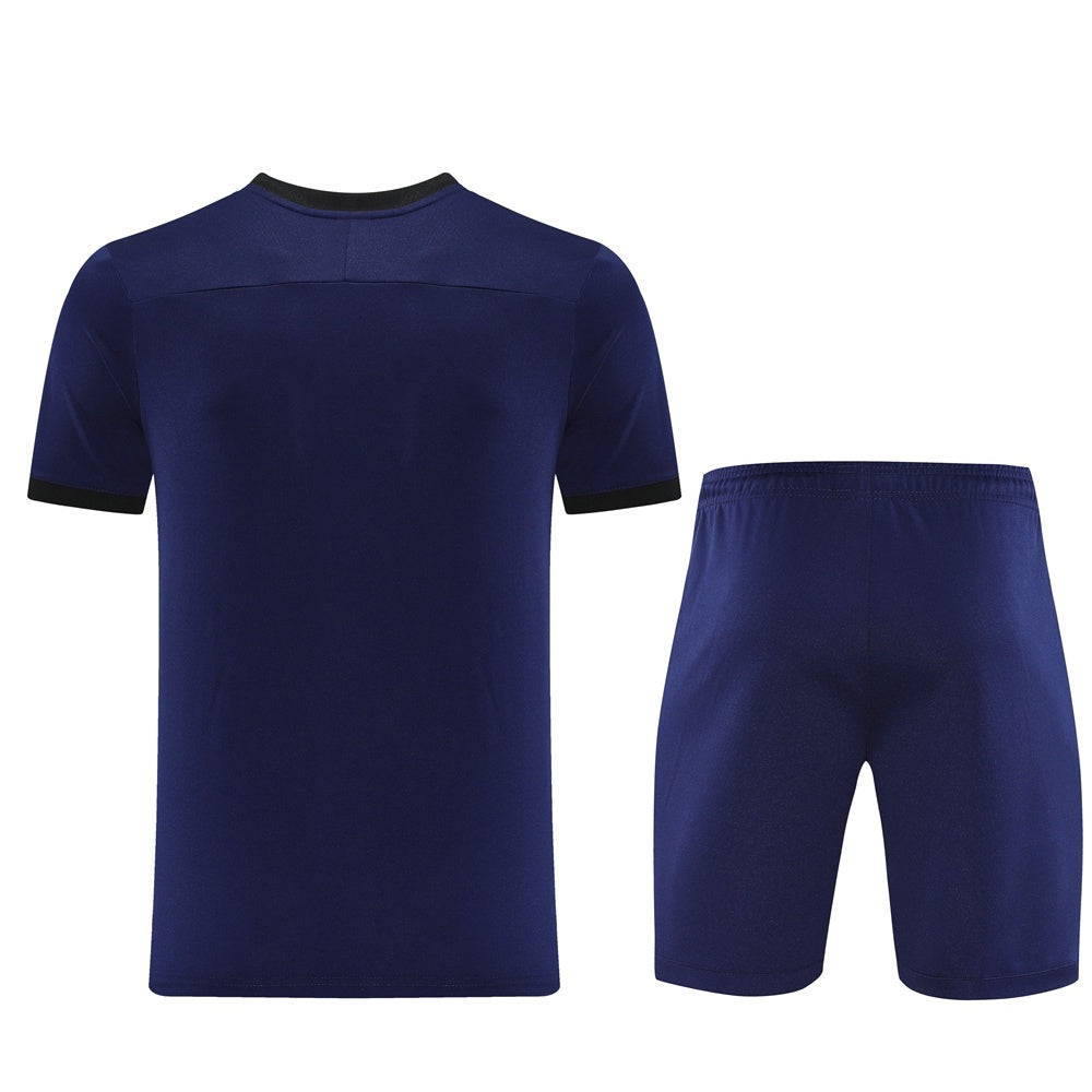 ND08 sapphire blue shorts suit S-2XL