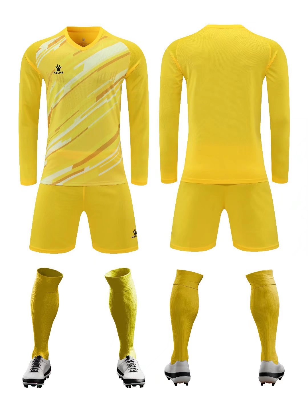 K3286 Kalmei long-sleeved training suit set 6 colors, S--3XL