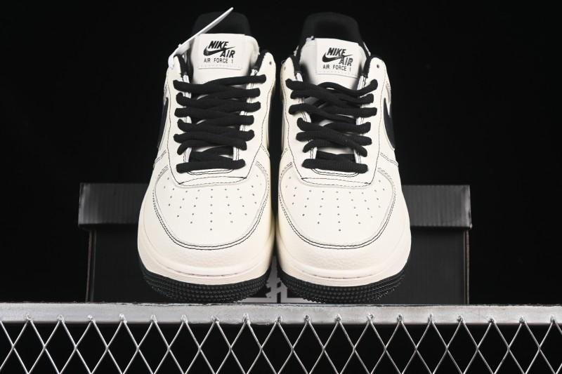Nike Balenciaga Air Force 1'07 Low Collaboration Triple Swoosh Beige Black Casual Shoes - FR0538-090