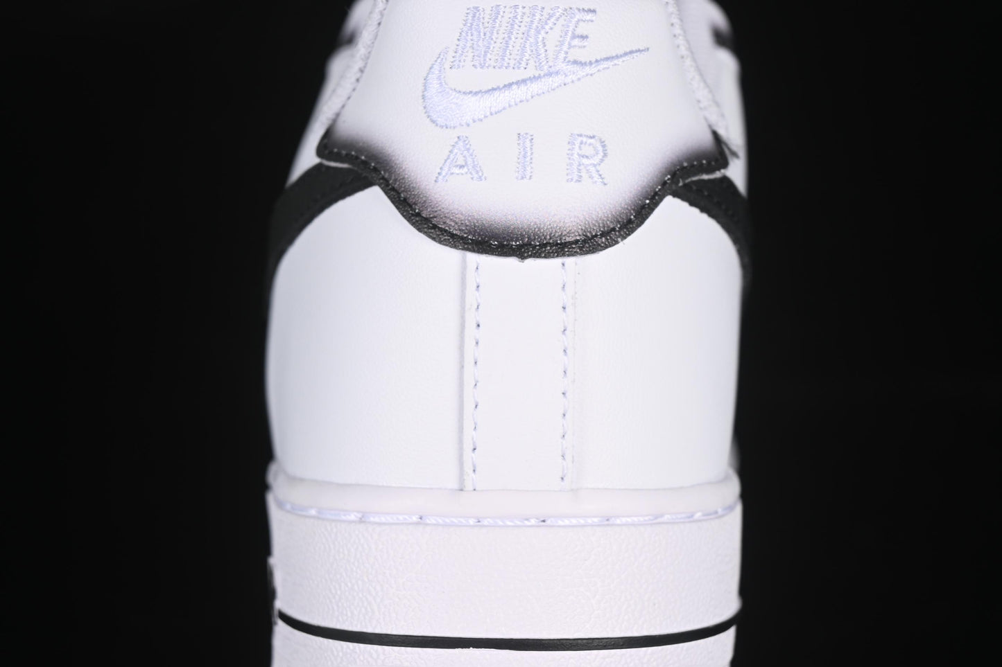 Nike Air Force 1'07 Low Casual Sneakers with Black Border, Green Swoosh & Gold Embroidery - ZH0316-075