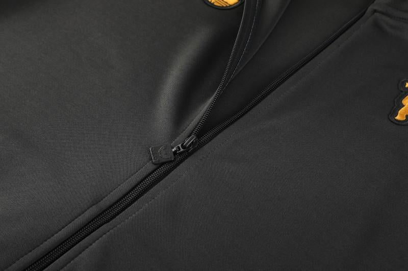 25/26 Manchester United 08 Dark Gray Half Zipper Jacket+Long Pants S-2XL