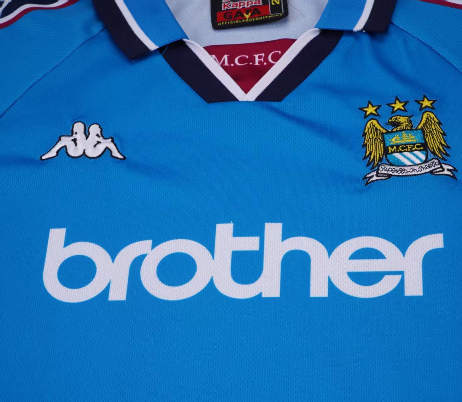Retro Kids 97/98  Manchester City Home Jersey