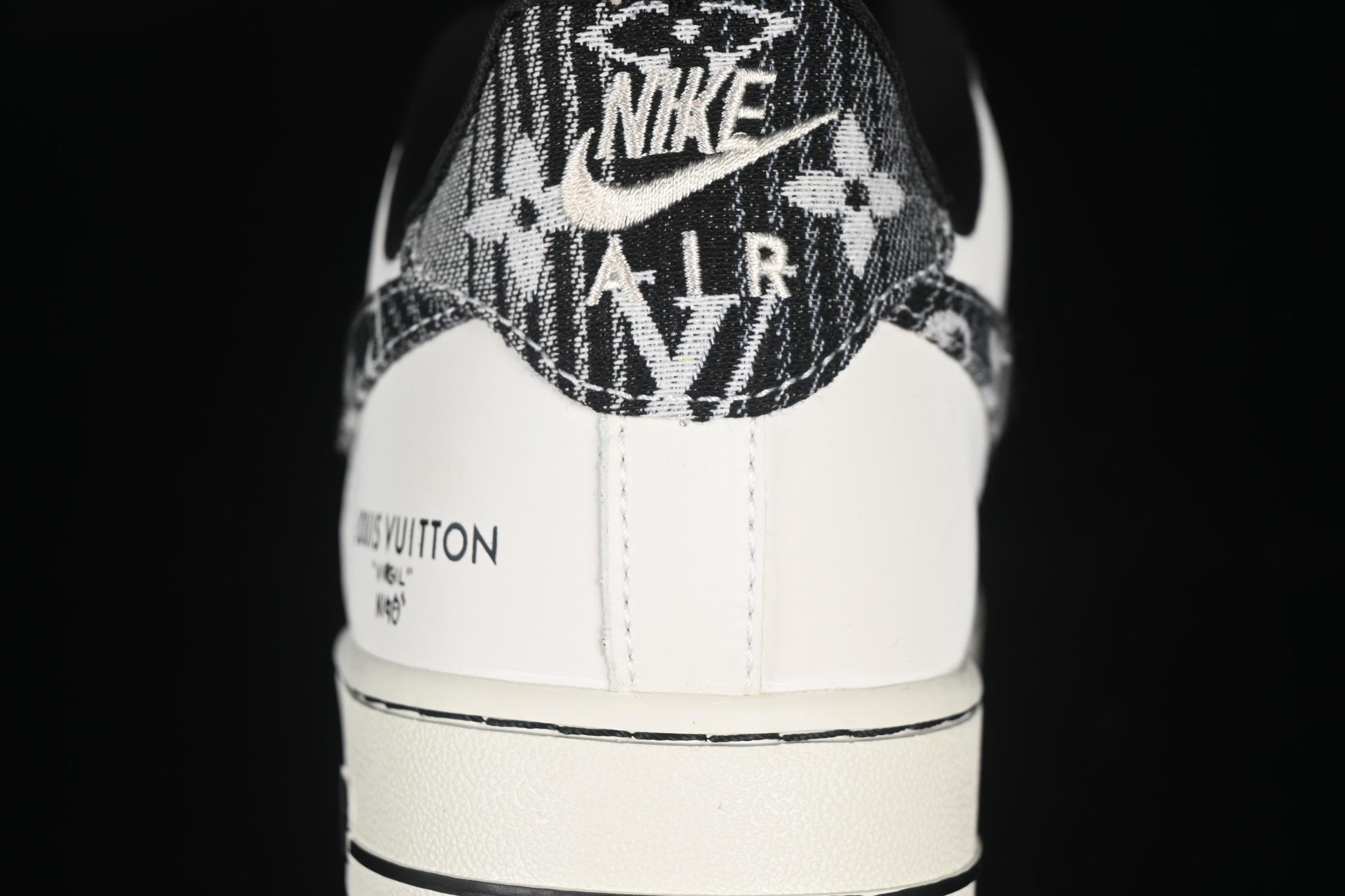 Nike Air Force 1 '07 Low LV Collaboration Grey Black Denim Casual Sneakers - SC9207-539