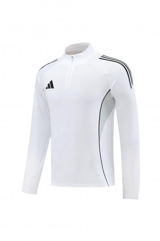 25/26  Adidas White Full zipper Jacket Tracksuit+ long pants