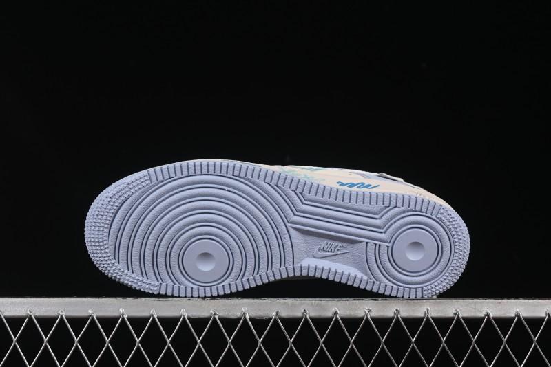 Nike Air Force 1'07 Low "Blue Star Love" 520 Series Limited Edition Casual Sneakers - DB3301-991