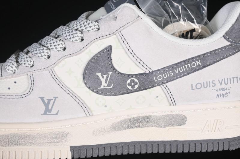 Nike Air Force 1'07 Low LV Collaboration Dual-Tone Gray Graffiti Casual Sneakers - CX5050-Y07
