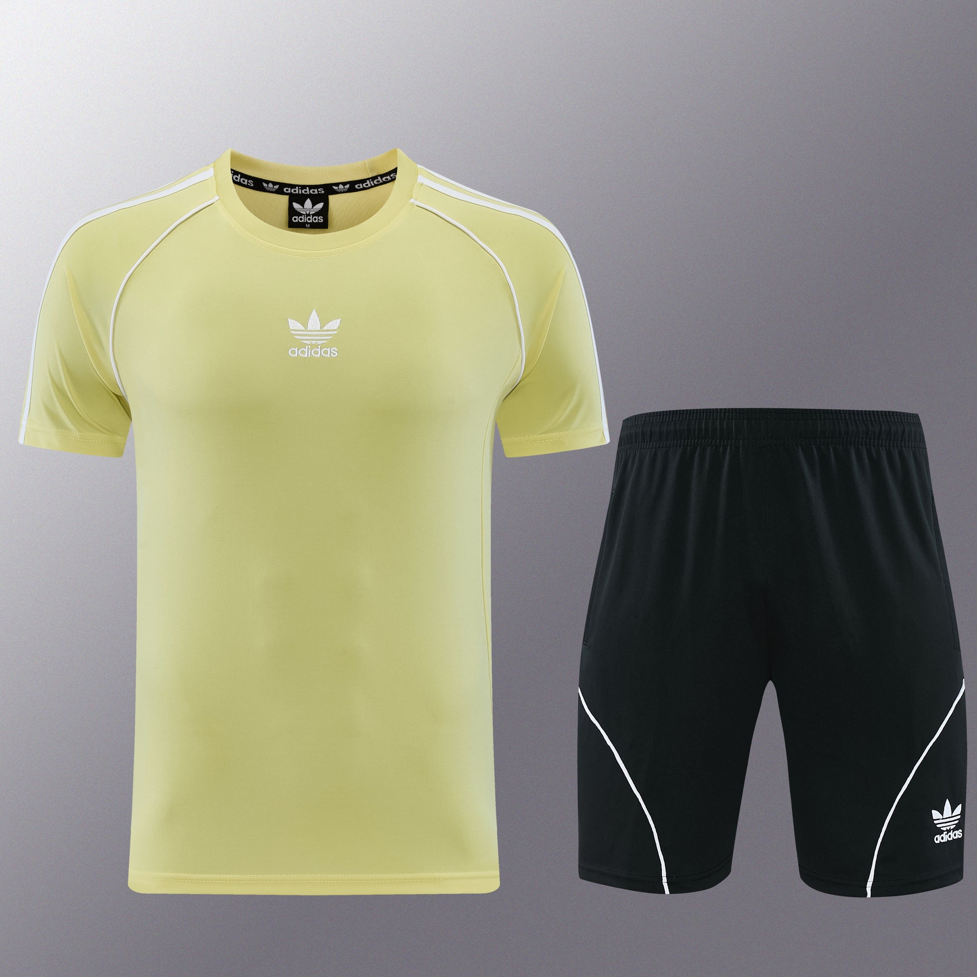 AD15 yellow shorts suit S-2XL