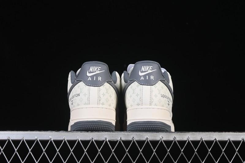 Nike Air Force 1 '07 Low LV Collaboration Beige Black Woven Label Casual Sneakers - CX5050-Y08