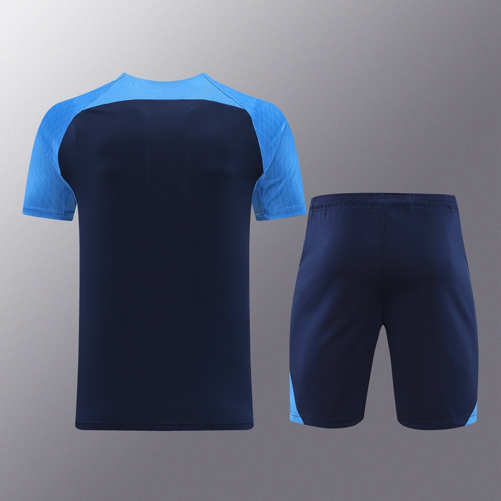 ND07 sapphire blue shorts suit S-2XL