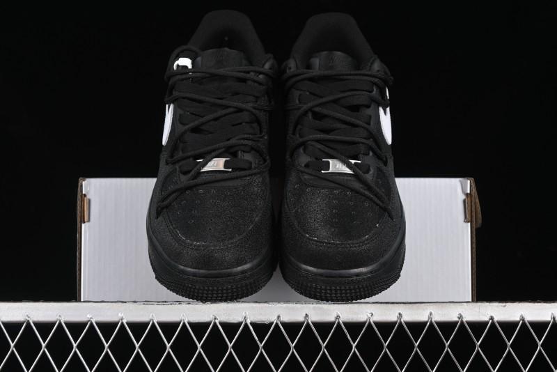 Nike Air Force 1 '07 Low White Black Starry Full Diamond Lace-Up Low-Top Casual Sneakers - ZH0316-032