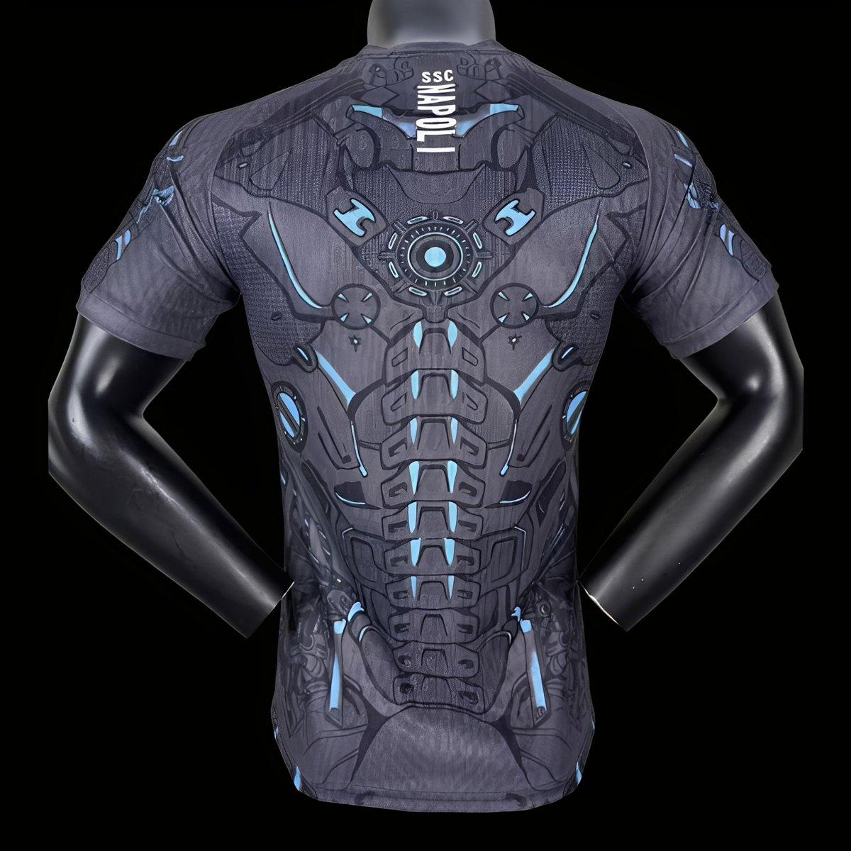 Player Version 25/26 Napoli EA7 Gray with Robotic Armor Pattern Jersey