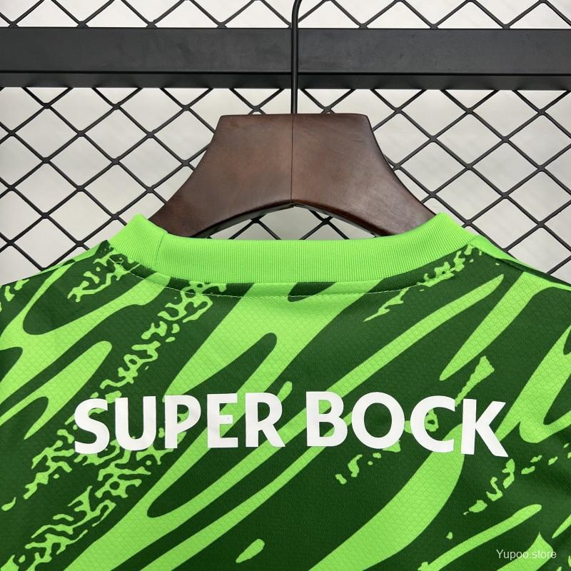 25/26 Kids Sporting Lisbon Goalkeeper Green Jersey