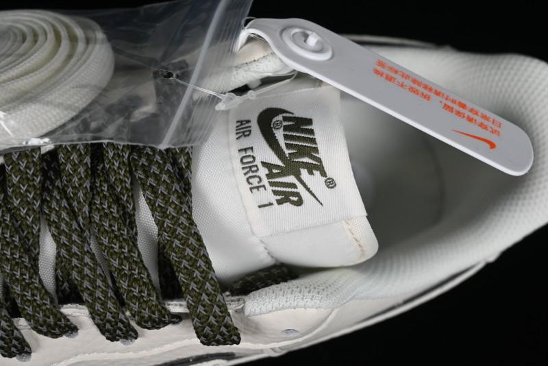Nike Air Force 1 '07 Low Classic Military Green Mini Swoosh Starry Sky Casual Sneakers - MJ0319-022