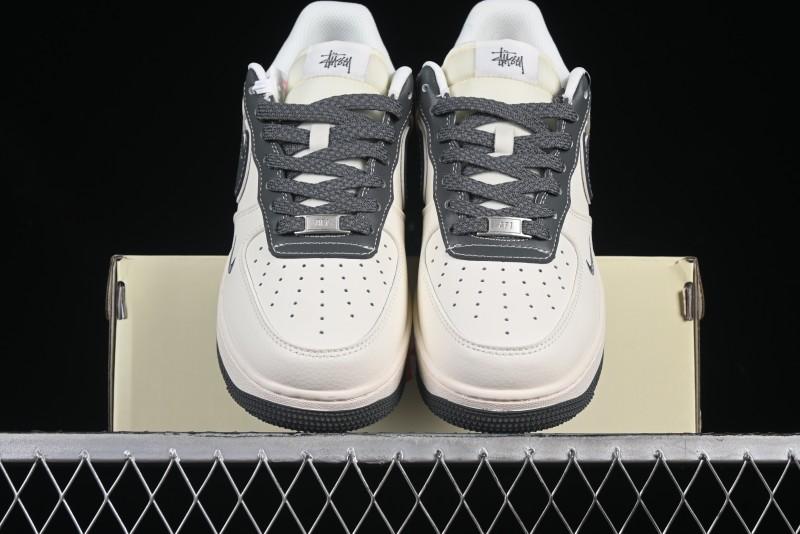 Nike Air Force 1 '07 Low Stussy Collaboration Granite Grey Low-Top Casual Sneakers - XZ6188-226