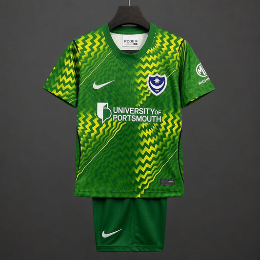 26/27 Kids Portsmouth Green Goalkeeper Jersey