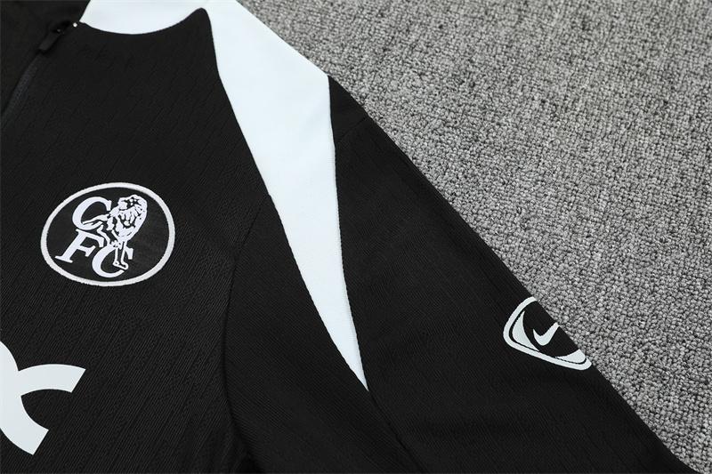 Player Version 25/26 Chelsea Black T90 Half Zipper Jacket+Long Pants