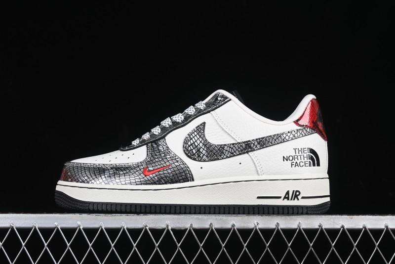 Nike Air Force 1 '07 Low The North Face Collaboration Year of the Snake Limited Edition Silver Snake Casual Sneakers - CH6336-521