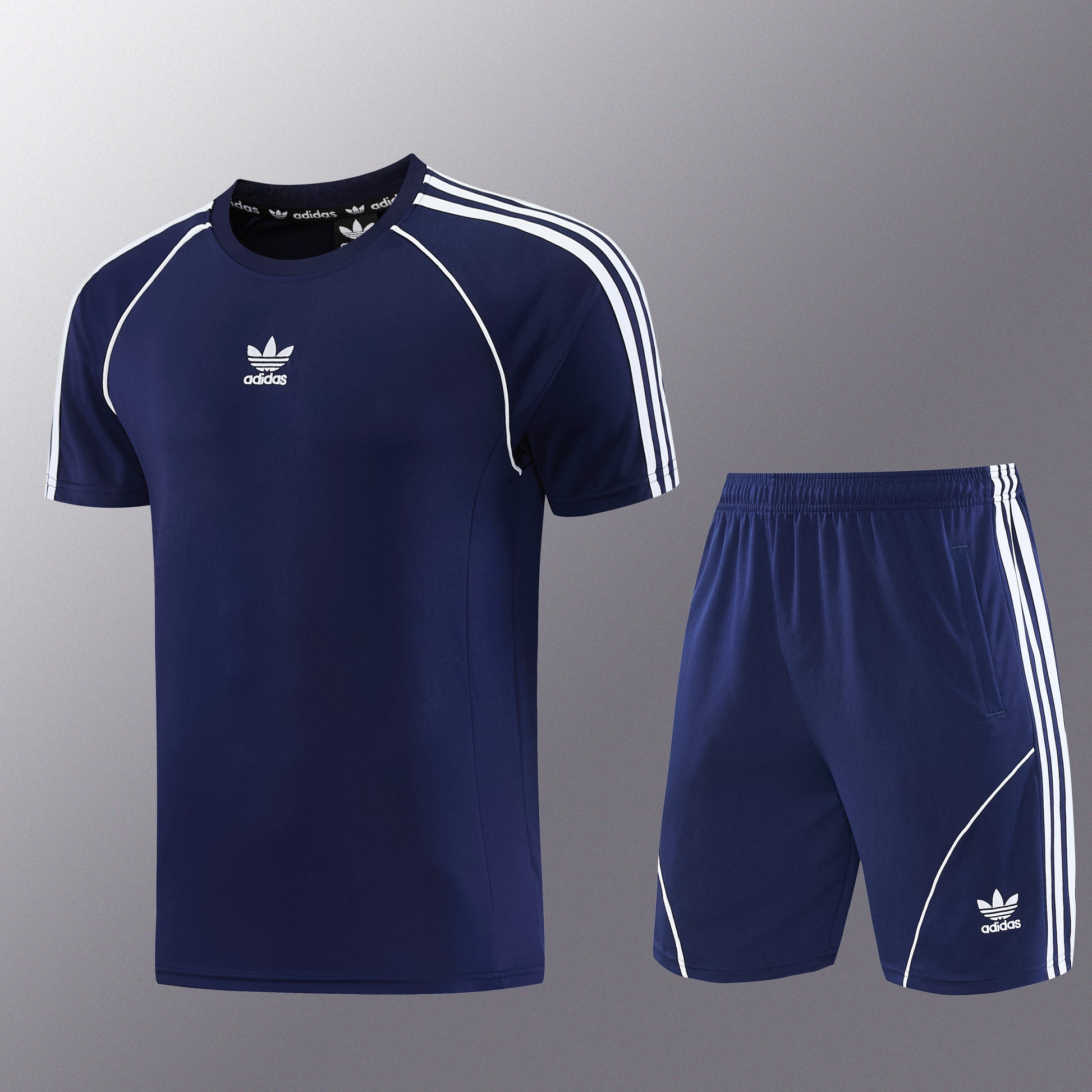 AD15 sapphire blue shorts suit S-2XL