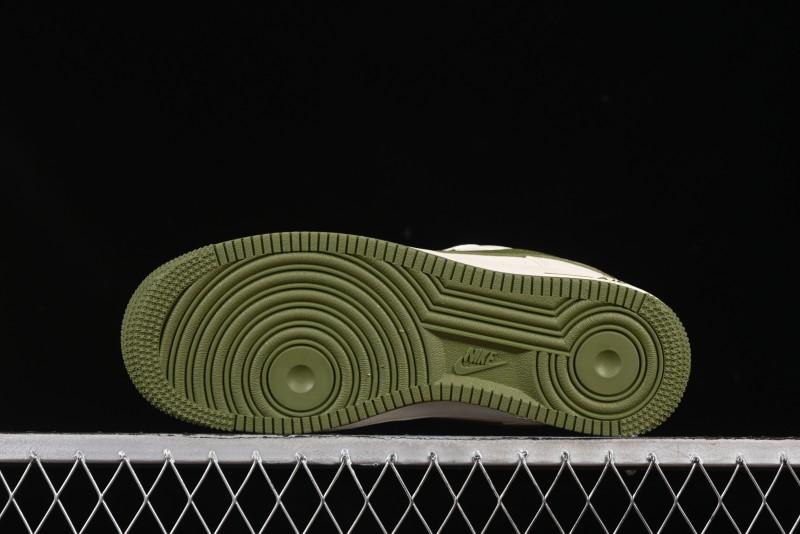 Nike Air Force 1 '07 Low Stussy Collaboration Green Swoosh Gold Embroidery Casual Sneakers - XX3168-151