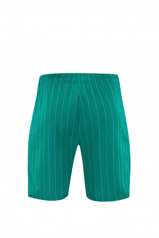 26/27 Liverpool Green Pinstripe Short Sleeve+Soccer Shorts