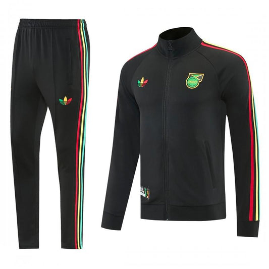 2026/27 Jamaica  Black  Full Zipper Jacket Tracksuit + Long Pants