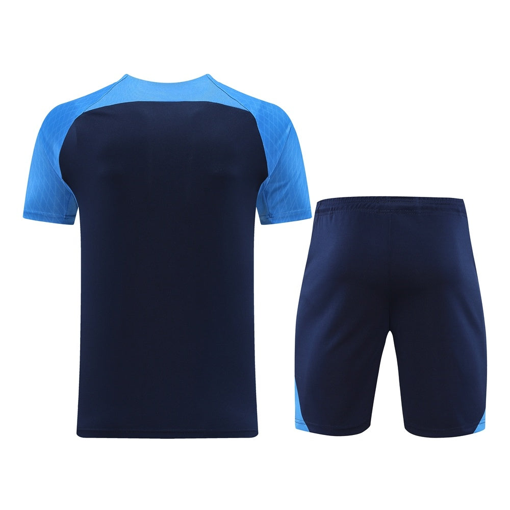ND07 sapphire blue shorts suit S-2XL