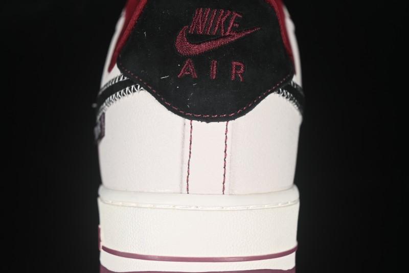 Nike Air Force 1 '07 Low Dior Collaboration Burgundy Low-Top Casual Sneakers - KK1988-046