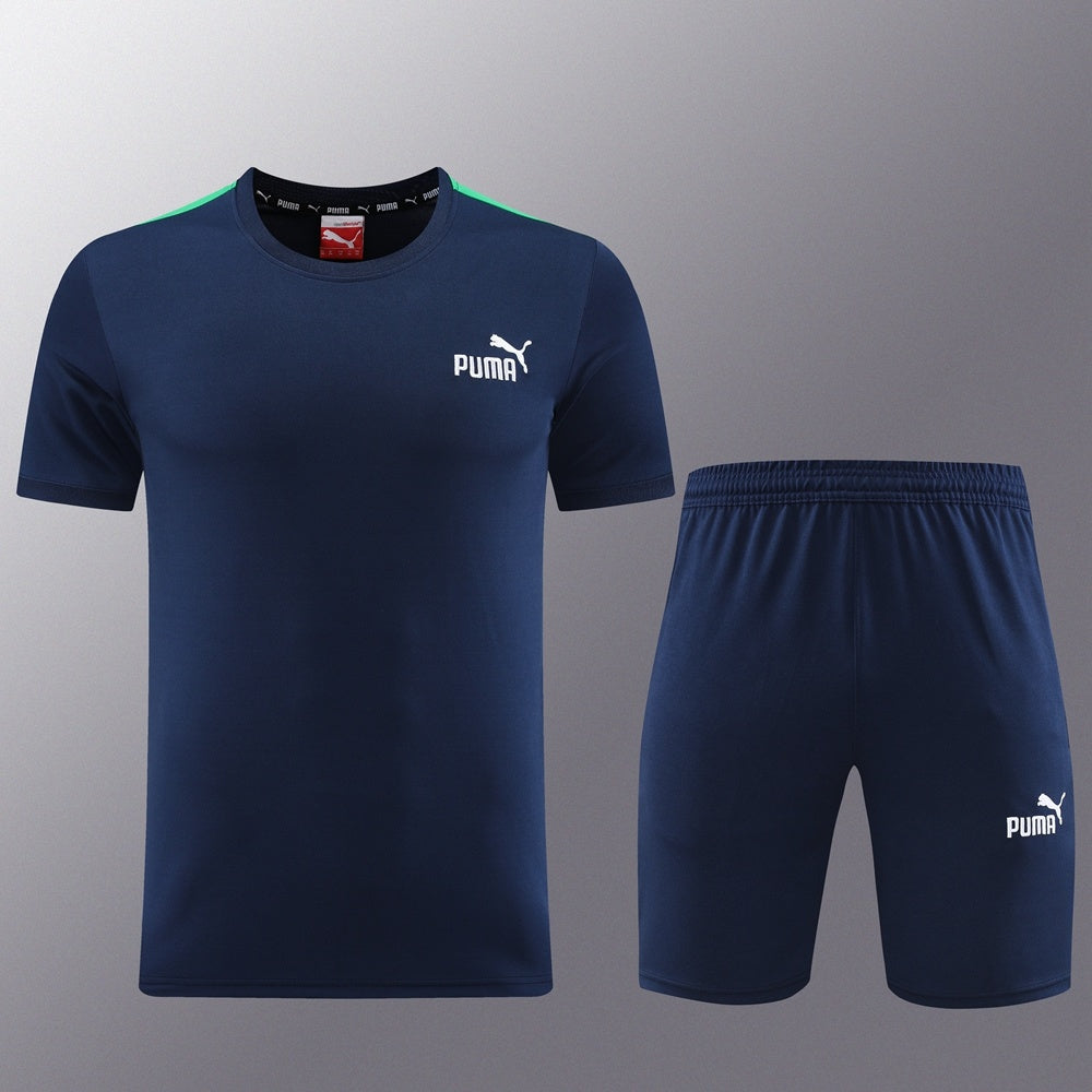PD01 sapphire blue shorts suit S-2XL
