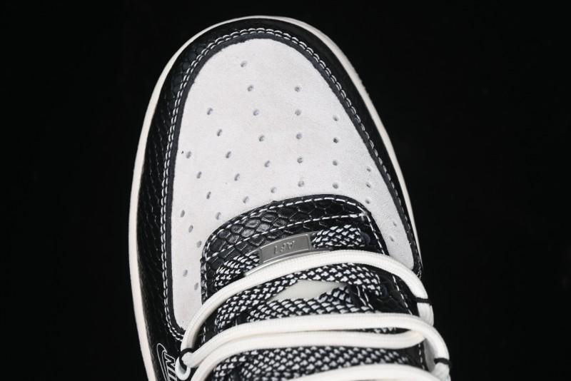 Nike Air Force 1 '07 Low Stussy Year of the Snake Limited Edition Black Snake Print Drawstring Casual Sneakers - DM6688-013