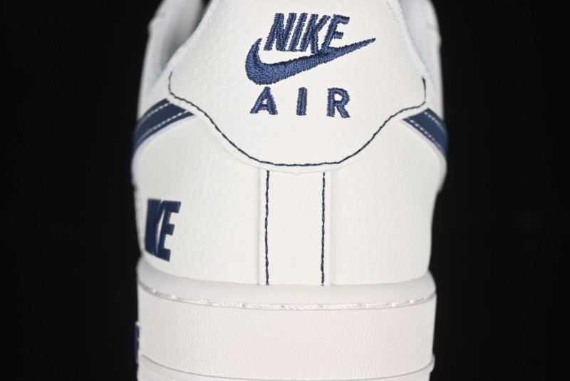 Nike Air Force 1 'Wave Swoosh' Edition – White & Navy**