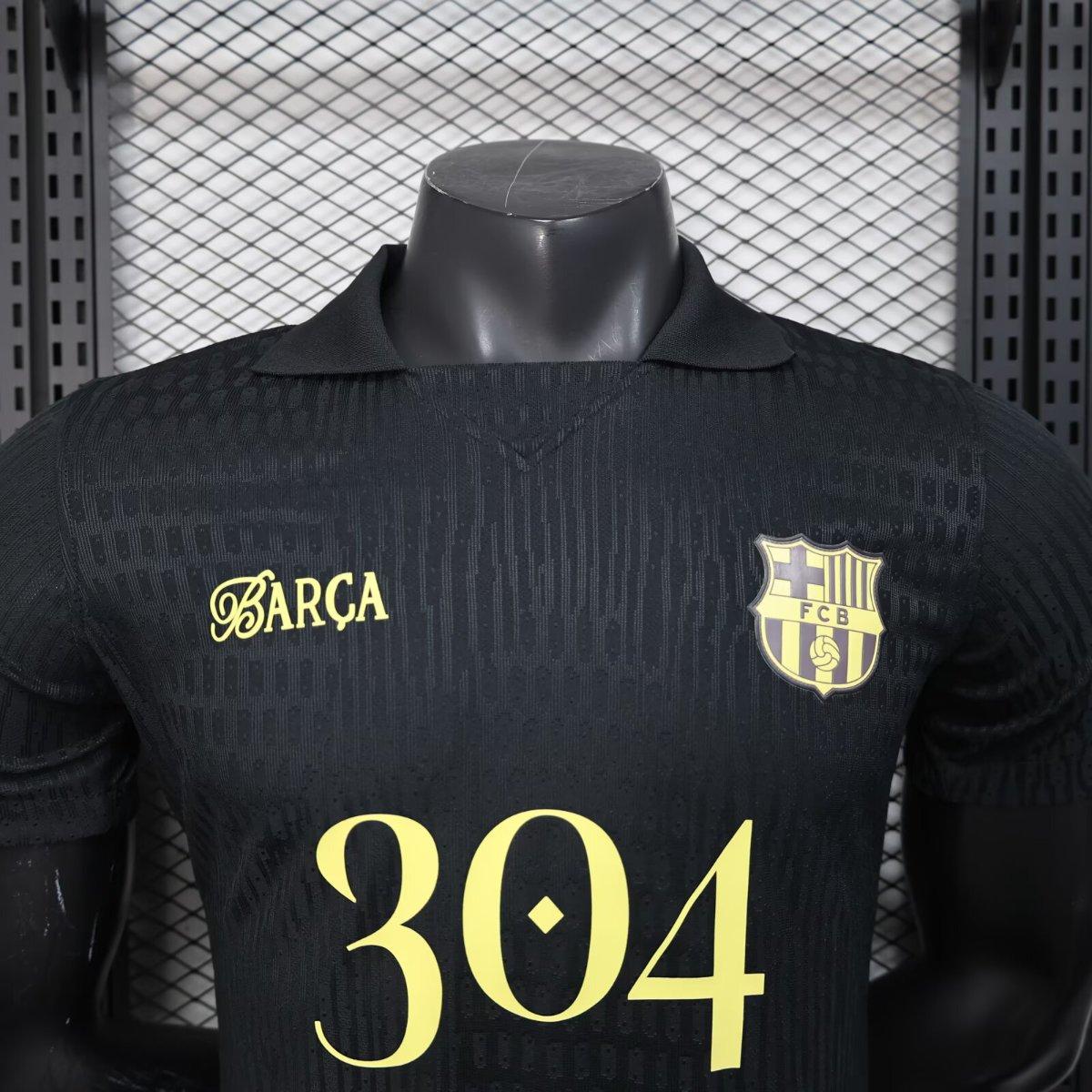 Player Version 25/26 FC Barcelona BLACK Jersey With 304 Sponsor