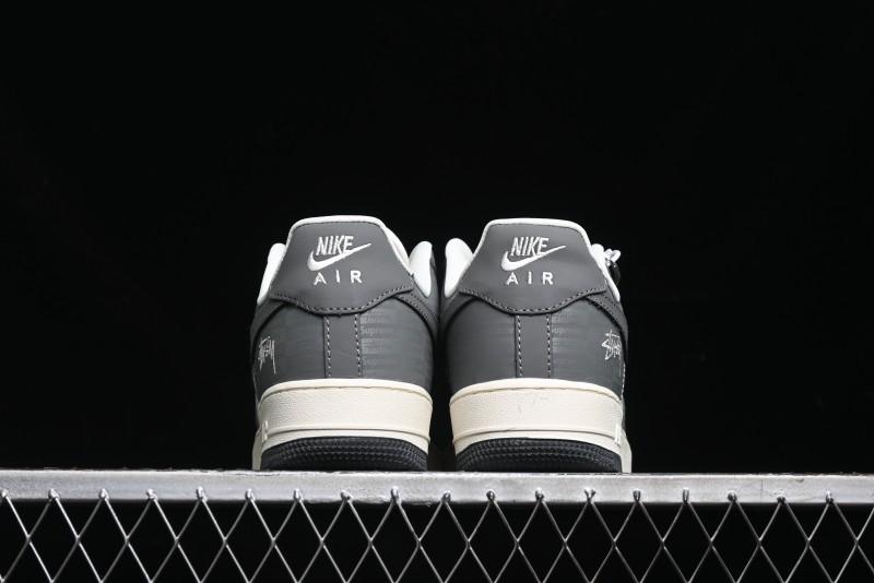 Nike Air Force 1 '07 Low Stussy Collaboration - Light Bone Shadow Low-Top Casual Sneakers - DF0180-008