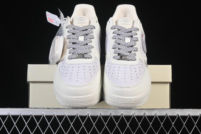 Nike Air Force 1'07 Low Gucci Collaboration White Light Brown Low-Top Casual Sneakers - YF9511-807