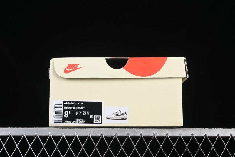 Nike Air Force 1 '07 Low Stussy Collaboration Camo Swoosh Drawstring Casual Sneakers - DM6688-014